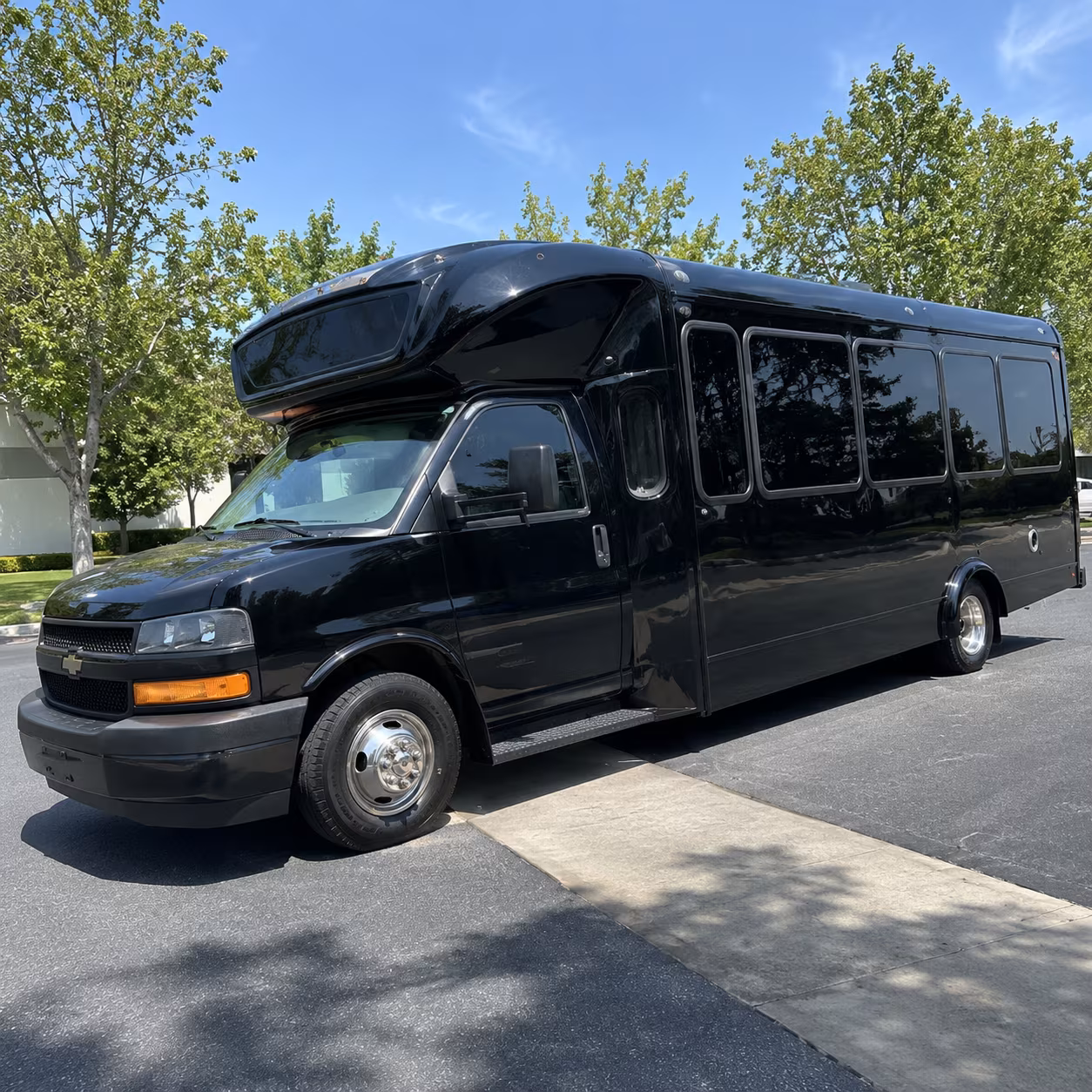 Palmdale Birthday, Sweet 16, & Quinceañera Transportation party bus exterior