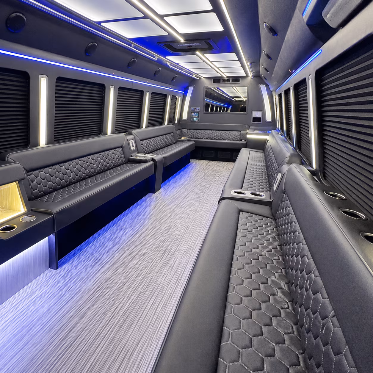 Palmdale Prom & Homecoming Transportation party bus exterior