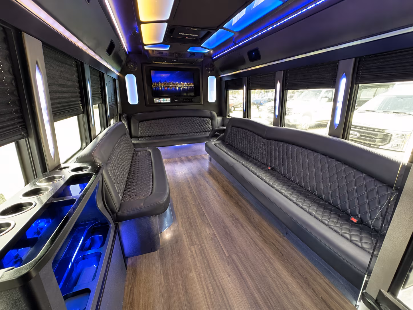 Palmdale Prom & Homecoming Transportation party bus exterior