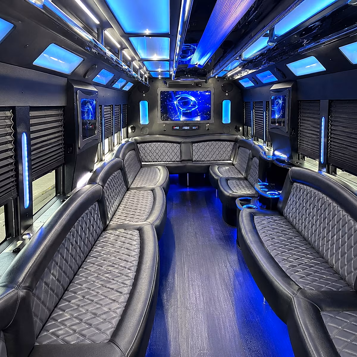 Palmdale Sporting Event Transportation party bus interior