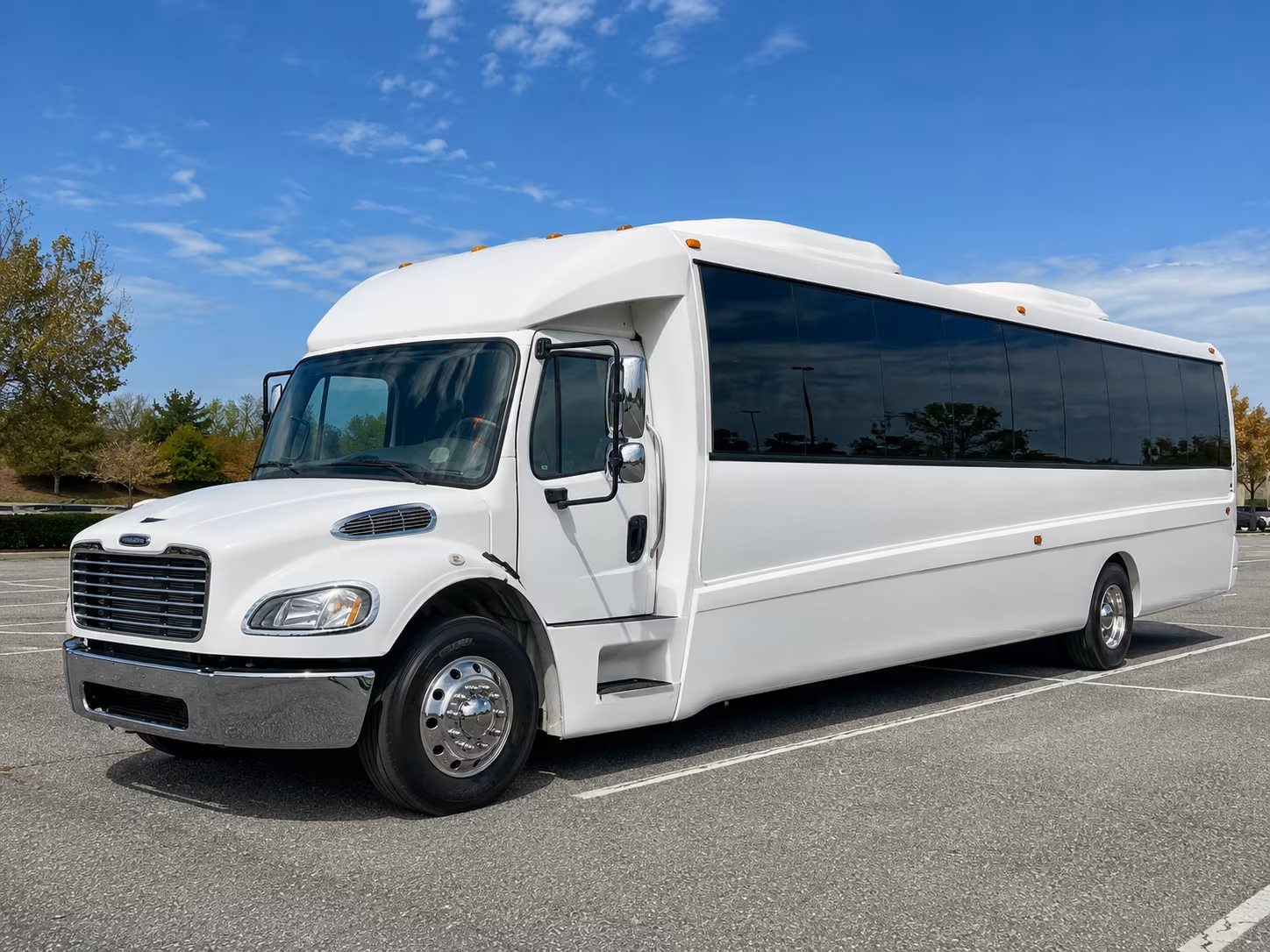 Palmdale Wedding Transportation party bus exterior